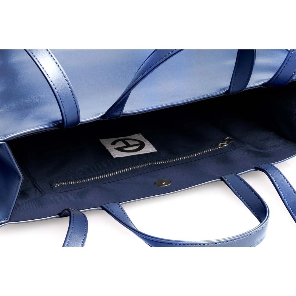 Telfar, Cobalt (Metallic Blue) Medium Shopping Bag, NWT - Picture 9 of 11